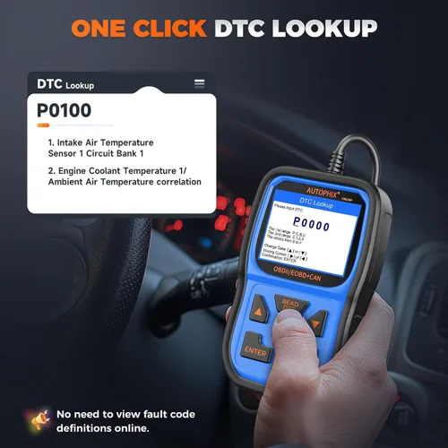 Miniatura 7 de AUTOPHIX Escáner OM126P+ OBD2, lector de código de luz de verificación del motor, escáner de código de automóvil para diagnóstico automotriz, leer