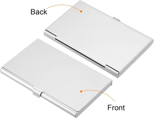 Miniatura 4 de PATIKIL Titular de la tarjeta de visita, titular de la tarjeta del metal de aluminio para la tarjeta de crédito de la tarjeta de, Dorado, plateado
