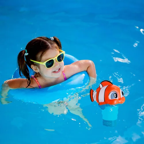 Miniatura 9 de Flotador de cloro para piscina, dispensador de cloro flotante para piscina, se ajusta a tabletas de 1 y 3 pulgadas y soporte de bromo para piscinas