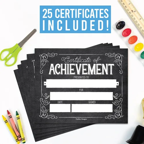 Miniatura 2 de Certificado de Premios de Logro -25 Certificados de Premio a Granel para Estudiantes y Empleados del Mes, Papel Certificado Vintage, Excelencia