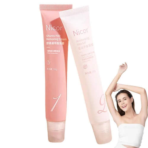 Kit de crema depilatoria facial, removedor de vello íntimo/privado, loción de crema depilatoria sin dolor para cara, piernas, brazos, axilas y todo
