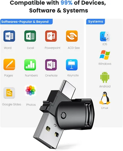 Miniatura 3 de Presentador Clicker Presentador Inalámbrico Remoto para PowerPoint, Clicker de PowerPoint con Control de Volumen PowerPoint Advancer de Diapositivas