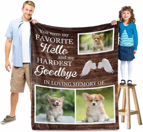 Miniatura 3 de in Loving Memory of Dog - Manta de memoria personalizada de collage de fotos de mascotas, manta suave y manta de 30 x 40 pulgadas, regalo