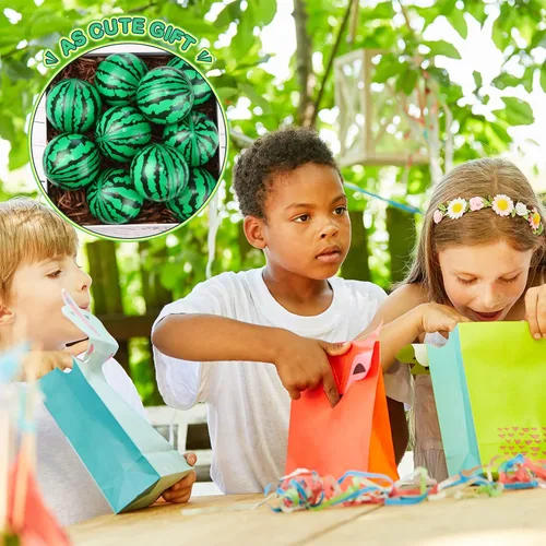 Miniatura 7 de 20 bolas de estrés a granel de 2.5 pulgadas de sandía para fiesta, mini bolas de espuma para aliviar el estrés, juguete sensorial con bolsas