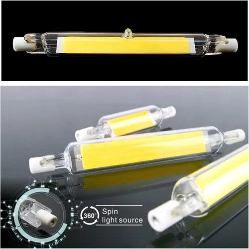 Miniatura 7 de Bombilla LED R7S de 20 W (paquete de 2) 100 W, equivalente a halógeno, 6000 K, luz blanca diurna tipo J T3, luz de inundación de doble extremo