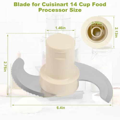 Miniatura 2 de Cuchilla para procesador de alimentos Cuisinart de 14 tazas de repuesto para el modelo DLC-2014, DFP-14BCNY, DFP-14BCN, DFP-14BWN - SOLO