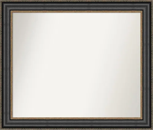 Miniatura 321 de Amanti Art Espejo personalizado, espejo de baño negro puente, espejo de pared o espejo de tocador de baño sobre el fregadero (26 x 26 pulgadas)