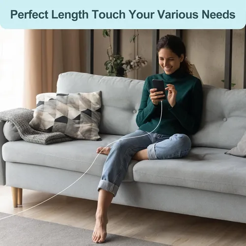 Miniatura 6 de Cable de carga rápida USB C a C de 240 W de largo de 10 pies, cable de carga tipo C a C para Apple iPhone 17 Pro Max/17 Air/16 Pro Max/16 Plus/15