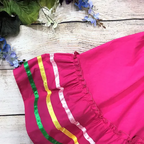 Miniatura 5 de Vestido tradicional mexicano para niña, Navidad, Cinco de Mayo, fiesta cultural talla 4-14