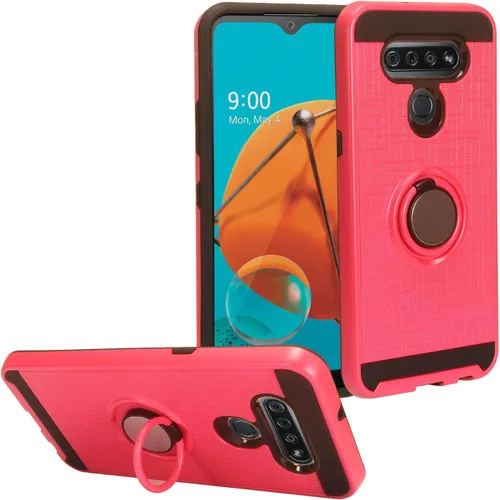 Miniatura 9 de Para LG K51, LG Reflect (LM-K500) - Funda híbrida con soporte de anillo - RS2 Negro