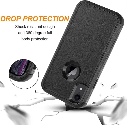Miniatura 2 de Co-Goldguard Funda para iPhone XR, [3 capas] [a prueba de golpes] [a prueba de caídas] para iPhone XR, funda de protección resistente para iPhone