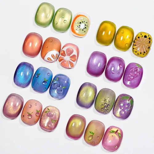 Miniatura 10 de MIZHSE Esmalte de uñas de gel de ojo de gato de 8 colores, juego de esmaltes de gel magnético con purpurina con barra magnética, holográfico Gel