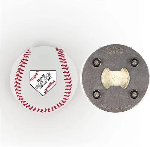 Miniatura 10 de Abridor de botellas de béisbol, padrinos de boda, regalo impreso para el padrino de béisbol personalizado, tamaño oficial, propuesta de boda