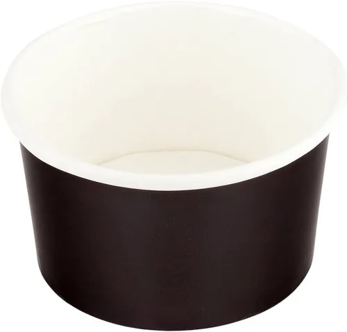 Miniatura 2 de Coppetta - Vasos de papel de 3 onzas, 50 tazas duraderas para llevar, tapas se venden por separado, desechables, tazas de postre de papel negro