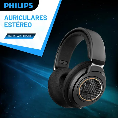 Miniatura 3 de Philips SHP9600 - Audífonos con cable, ajuste cómodo, parte trasera abierta, controladores Neodimio de 50 mm (SHP9600/00)
