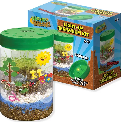 Miniatura 8 de Nature Bound Kit de terrario iluminado con luz LED para niños, incluye tema de animales de cachorro, kit de ciencia STEM para niños y niñas, regalos