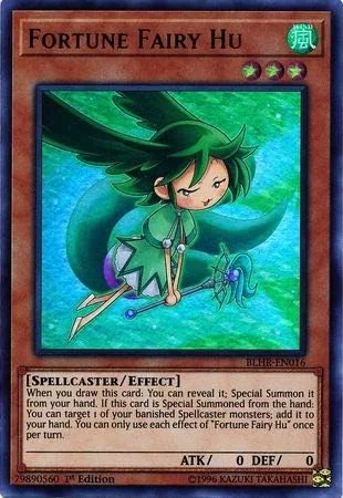 Yu-Gi-Oh! - Hada de la fortuna Hu - BLHR-EN016 - Ultra Raro - 1ª Edición - Battles of Legend: Hero's Revenge