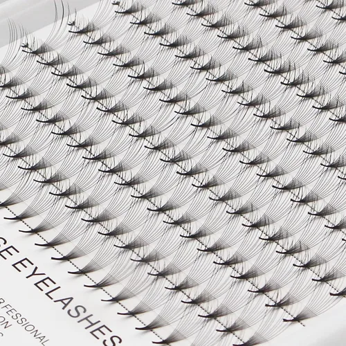 Miniatura 2 de Bodermincer Extensiones de pestañas postizas de rizo D de 0.394-0.709 in para elegir, abanico 10D, tallo largo, volumen ruso, profesional, imitación