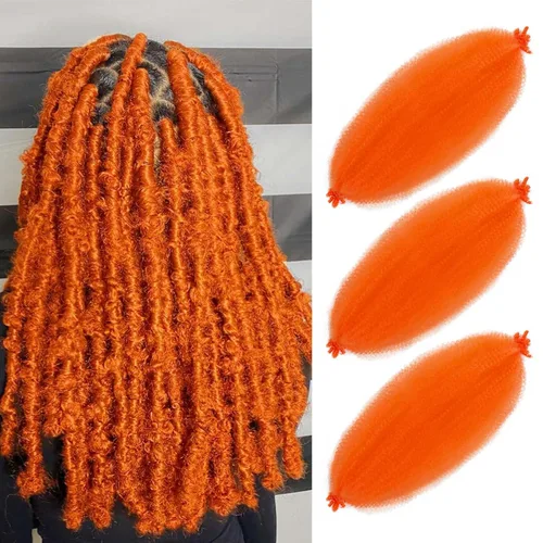 Miniatura 35 de Cabello afro elástico y trenzado de 30 pulgadas 2 paquetes, cabello preesponjado y trenzado elástico pre-estirado para extensiones de cabello suave