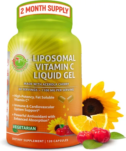Miniatura 8 de Complejo de vitamina C de alimentos integrales, 1450 mg de bayas orgánicas, 675 mg de vitamina C por porción, antioxidante de alta potencia y apoyo