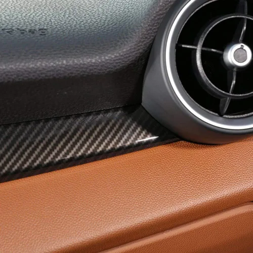 Miniatura 5 de YIWANG Panel de consola central de automóvil para Alfa Romeo Giulia 2016-2019 para conductor de mano izquierda (fibra de carbono)