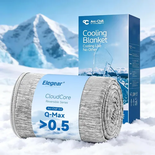 Miniatura 17 de Elegear Manta Refrescante Revolucionaria que Absorbe el Calor para Mantener el Cuerpo Fresco para Sudores Nocturnos, Arc-Chill 3.0 Fibra Fresca