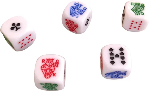 Miniatura 8 de marquez Juego de dados de póquer de copa con forro de cuero (cubilete)... Negro