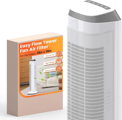 GCGOODS Filtro de aire para ventilador de torre, filtros de ventilador de torre de flujo de aire fácil, filtro de aire lavable y cortable para
