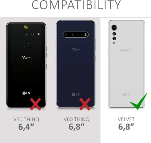 Miniatura 6 de kwmobile Funda compatible con LG Velvet Case - Funda protectora de silicona TPU suave y delgada - Negro mate