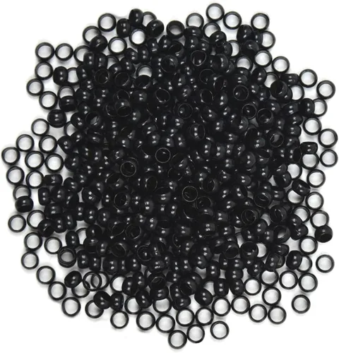 Miniatura 21 de Nano cuentas de cobre de 0.098 pulgadas para extensiones de cabello, cuentas de micro enlaces, extensiones de cabello nano anillo