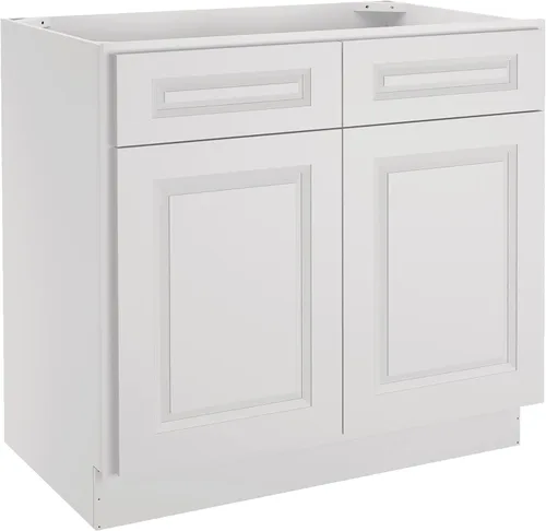 Miniatura 37 de LOVMOR Armarios de base de cocina, armario de almacenamiento aparador, gabinete de entrada con 1 cajón y estante ajustable, 24 pulgadas de ancho x