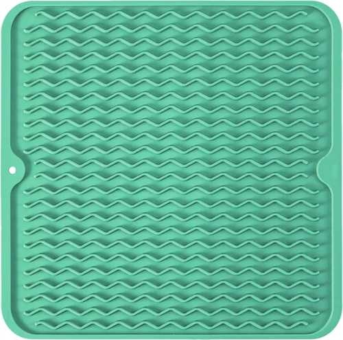 Miniatura 9 de Tapete de silicona para secar platos, antideslizante, fácil de limpiar, tapete escurridor de platos grande resistente al calor para encimera