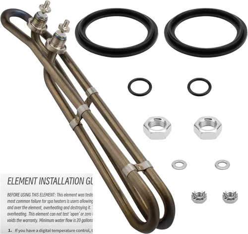 Miniatura 8 de Flo-Thru Elemento calentador de bañera de hidromasaje 4KW 240V con hardware de montaje de repuesto para elemento calefactor Balboa 58104, aplicable