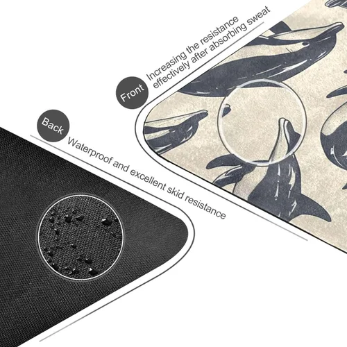 Miniatura 4 de Dolphins Yoga Mat Non Slip Thick Kids Eco Friendly Rubber Workout Foldable Yoga Mat Women Exercise