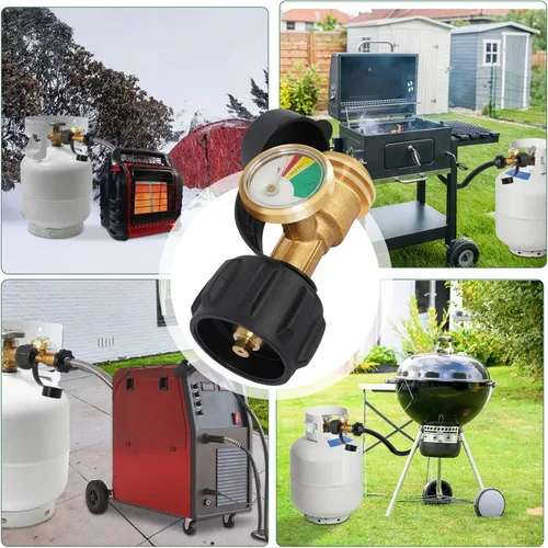 Miniatura 6 de Indicador de nivel de tanque de propano, detector de fugas de gas para tanques LP de 5 a 40 libras, medidor universal de gas propano codificado en 3