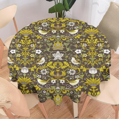 Miniatura 145 de Mantel Floral Retro de Pájaros, Diseño Original Bohemio William Morris Estampado Cubierta de Mesa para Hogar Picnic Fiesta Comedor Cocina William