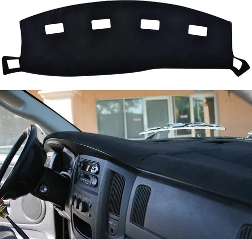 Miniatura 18 de SPEEDWOW Tapete para cubierta de tablero de instrumentos compatible con Ford F150 1997-2003 sin sensor climático/sensor de luz