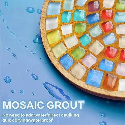 Miniatura 2 de Lechada de cristal de mosaico, herramientas de azulejos de mosaico, accesorios de mosaico, esencial para lechada hecha a mano y perfecto para Dorado