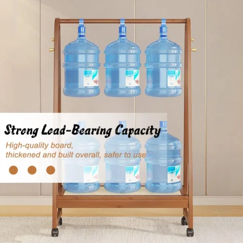 Miniatura 4 de Bamboo Clothing Rack with Hanging Rails,Sturdy Garment Rack with 2-Tier Shoe Rack,Portable Clothes Rack with Hook and Storage Shelf,for
