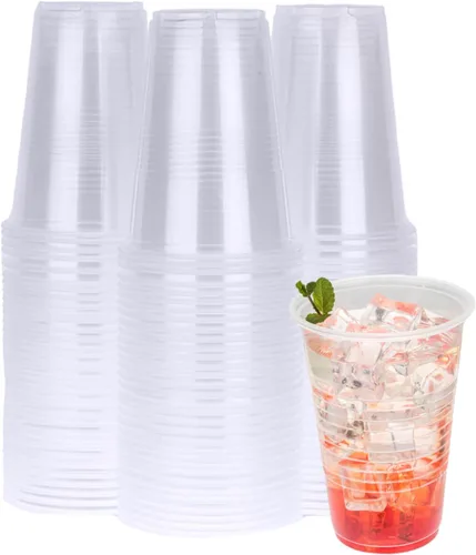 Miniatura 7 de RACETOP Paquete de 300 vasos de plástico desechables de 12 onzas, vasos de plástico transparente a granel, transparentes para bodas, Acción