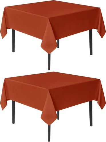 Miniatura 17 de Sancua Manteles cuadrados pequeños de 36x36 pulgadas - Mantel beige para mesas cuadradas o redondas, mantel de poliéster lavable para mesas