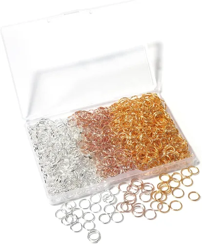 Miniatura 18 de 1600 piezas de anillos abiertos de plata para hacer joyas, juego de anillos de plata bañada en plata para joyería