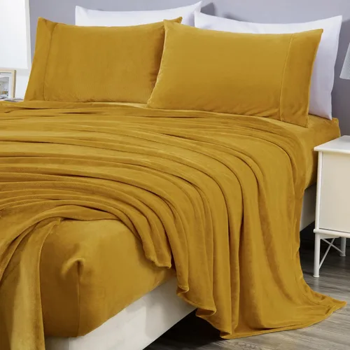 Miniatura 21 de Chezmoi Collection - Juego de sábanas de forro polar extra suave California King, sábana de cama de microforro de terciopelo sin pelusa, bolsillo