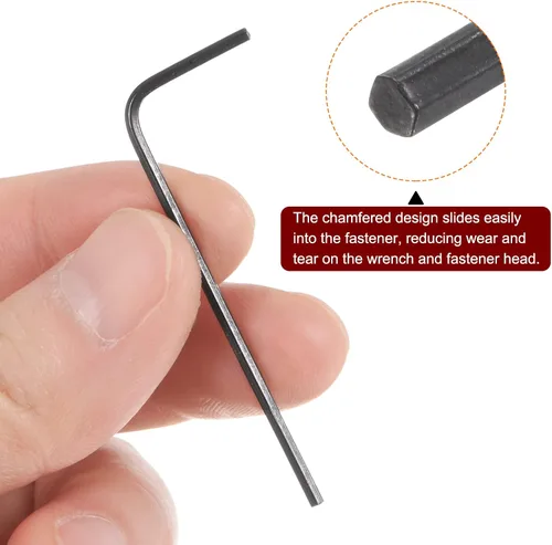 Miniatura 5 de HARFINGTON 30pcs Llave hexagonal 0.059 in métrica CR-V L en forma de cabeza hexagonal herramienta de reparación