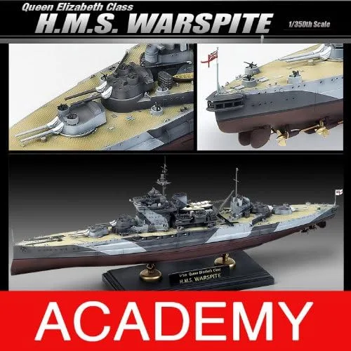 Miniatura 4 de Academy Hobby Model Kits a escala: barcos de batalla y kits de portaaviones (1/350 H.M.S. WARSPITE)