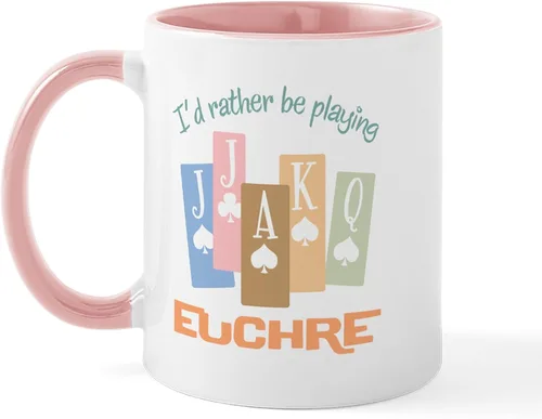 Miniatura 15 de CafePress Euchre Champ Mugs Taza de café de cerámica de 11 oz (11.0 fl oz)