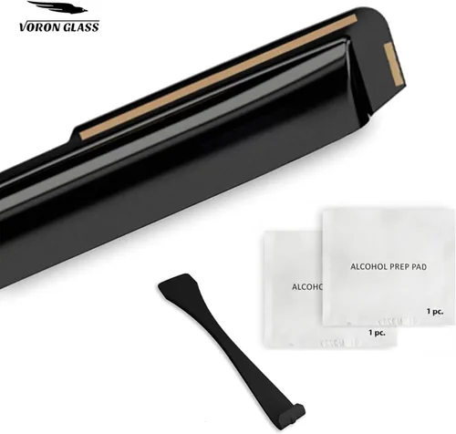 Miniatura 7 de Voron Glass Deflectores de lluvia extra duraderos en el canal para Chevrolet (Chevy) Silverado/GMC Sierra 2500HD/3500HD 2020-2026 de 2 filas y 4