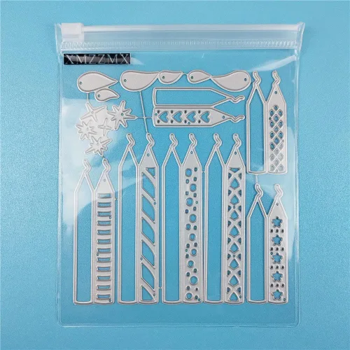 Miniatura 6 de Troqueles de corte de metal para fiesta de cumpleaños para hacer tarjetas, plantillas de kit de troqueles en relieve de papel, suministros