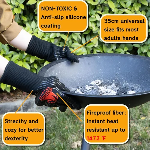 Miniatura 4 de Kit de accesorios de campamento para horno holandés 5 en 1, equipo de cocina con guantes resistentes al calor, pinzas de tijeras de 16 pulgadas