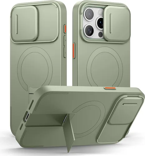 Miniatura 94 de SURITCH - Funda para iPhone 17 Pro Max con cubierta de control de cámara, cubierta para cámara y soporte ajustable, compatible con MagSafe, a prueba